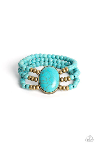 Stone Pools Brass Bracelet