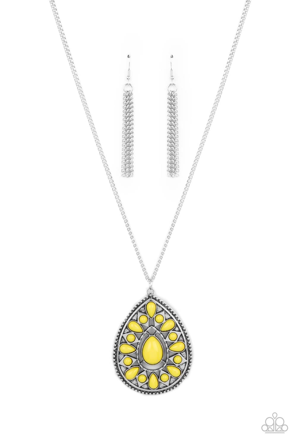 Retro Prairies Yellow Necklace