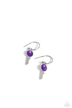 Load image into Gallery viewer, Key Performance Purple Earring