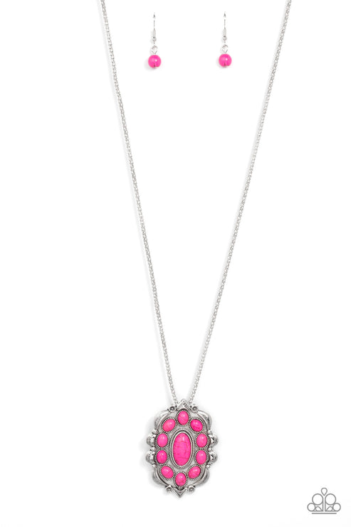 Mojave Medallion Pink Necklace