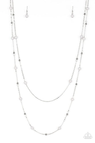 Beach Party Pageant Silver Necklace