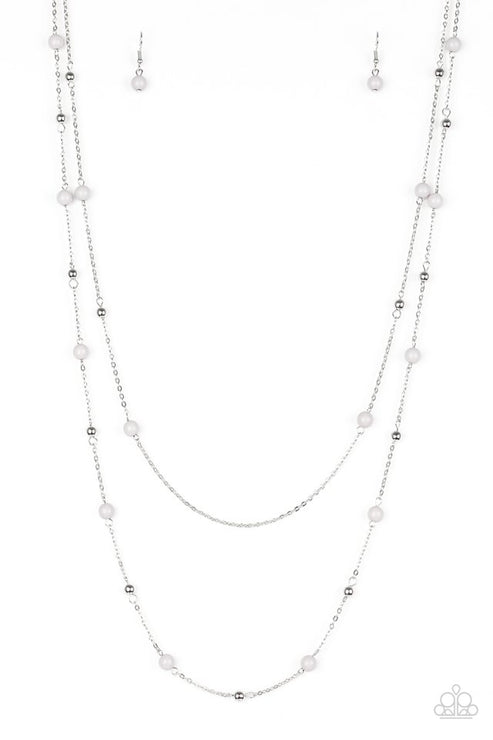 Beach Party Pageant Silver Necklace