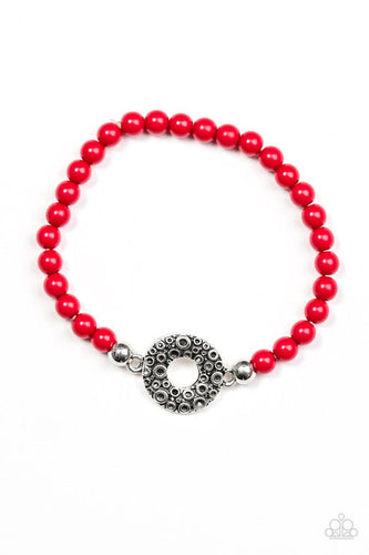 Put A Spin On It Red Bracelet