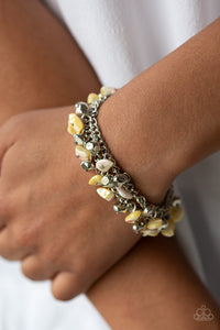 Plentiful Pebbles Yellow Bracelet