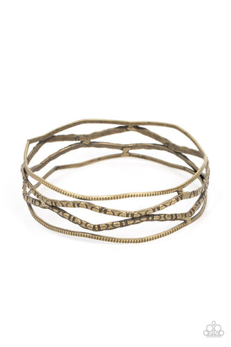 A Narrow ESCAPADE Brass Bracelet