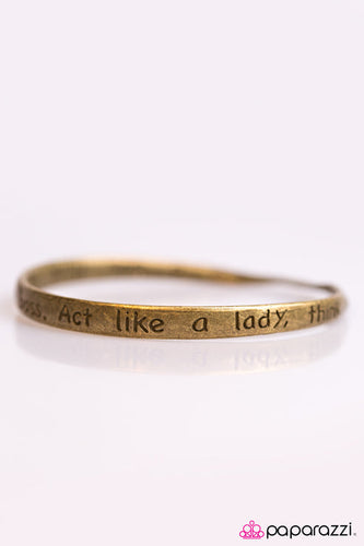 Think Like A Boss Brass Bracelet