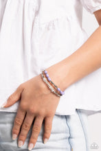 Load image into Gallery viewer, WOOD Luck Purple Bracelet