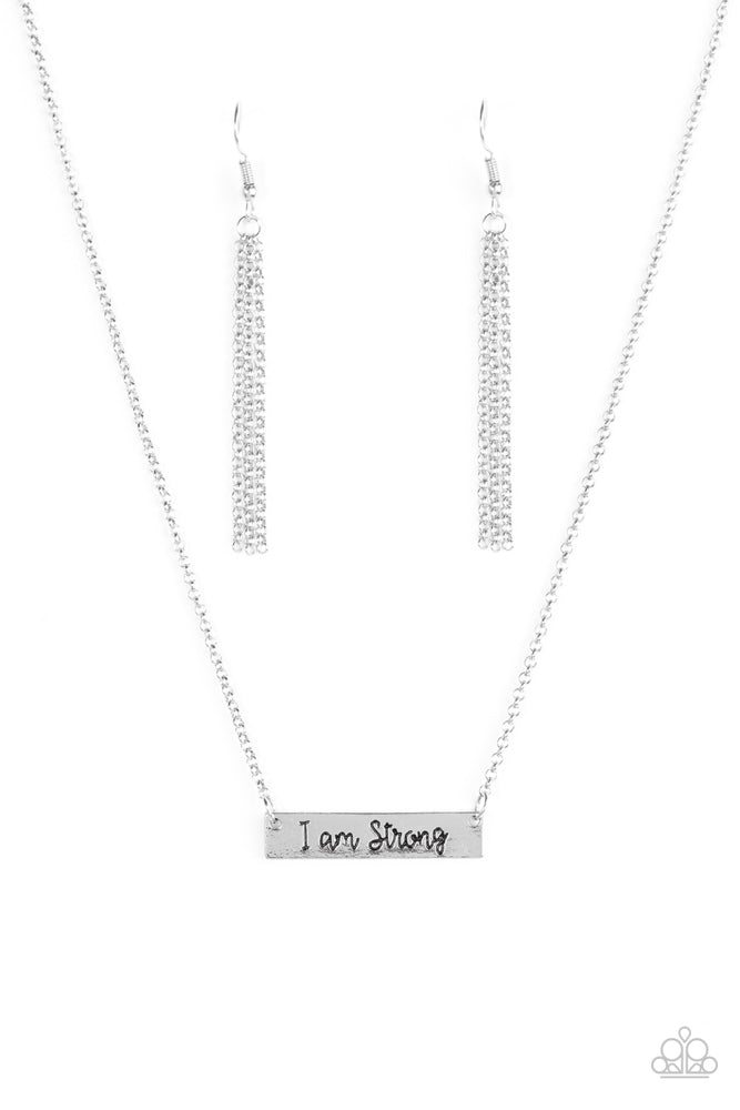 Be Strong Silver Necklace