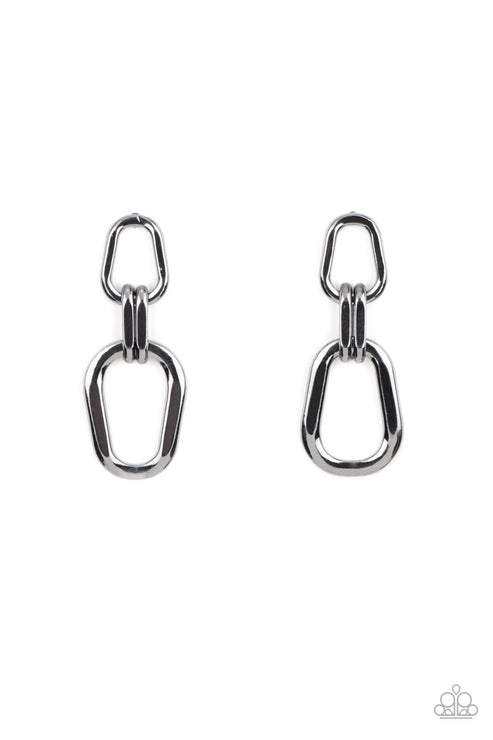 Harmonic Hardware Black Earring