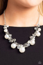 Load image into Gallery viewer, Scratched Shimmer White Necklace