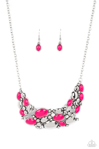 Contemporary Calamity Pink Necklace