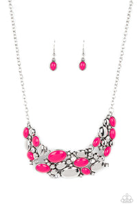 Contemporary Calamity Pink Necklace