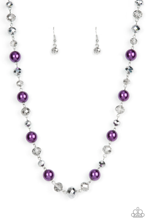 Decked Out Dazzle Purple Necklace