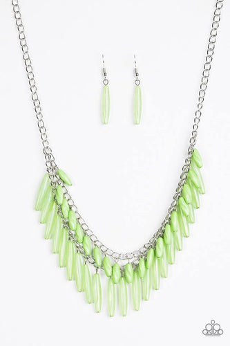 Speak Of The DIVA Green Necklace