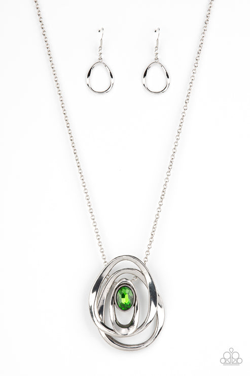 Luminous Labyrinth Green Necklace