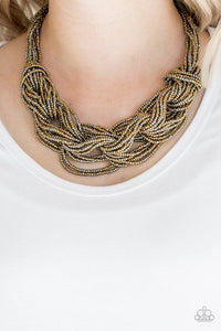 City Catwalk Brass Necklace