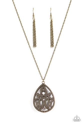 TEARDROP-Dead Gorgeous Brass Necklace