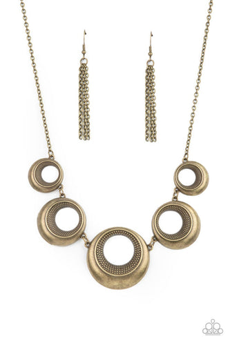 Solar Cycle Brass Necklace