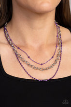 Load image into Gallery viewer, Mardi Gras Mayhem Purple Necklace