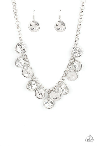 Spot On Sparkle White Necklace