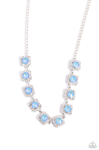 Jump Square Blue Necklace
