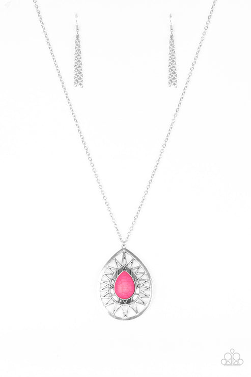Summer Sunbeam Pink Necklace