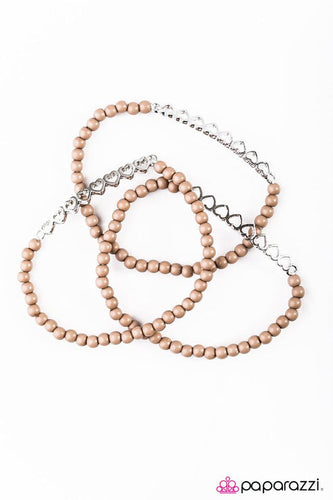 Love Charms Brown Bracelet