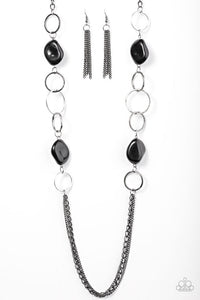 Rock The House Black Necklace