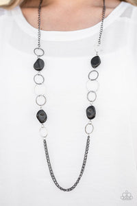 Rock The House Black Necklace