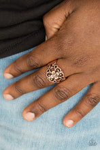 Load image into Gallery viewer, Fanciful Flower Gardens Copper Ring