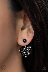 Star-Studded Success Black Earring