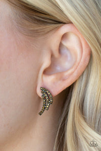 Wing Bling Brass Earring