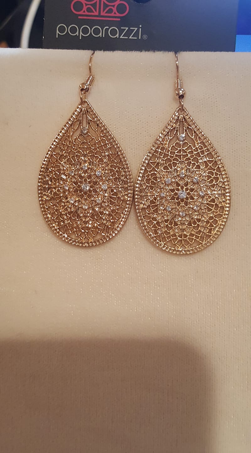 Dinner Party Posh Gold Earring