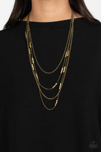 Metallic Monarch Brass Necklace