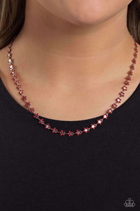 Floral Catwalk Red Necklace