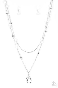 Beach Party Pageant White Lanyard