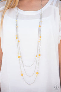 Triple Tango Yellow Necklace