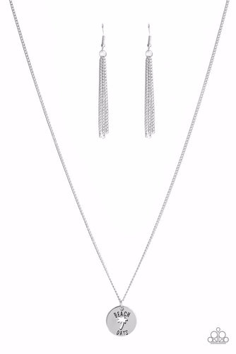 Palm Tree Paradise Silver Necklace