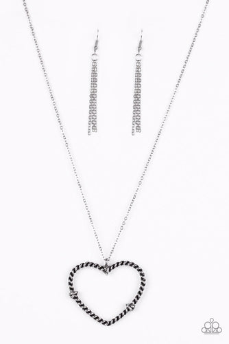 Straight From The Heart Silver Necklace