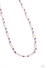 Load image into Gallery viewer, Colorblock Charm Purple Necklace