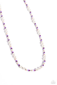 Colorblock Charm Purple Necklace