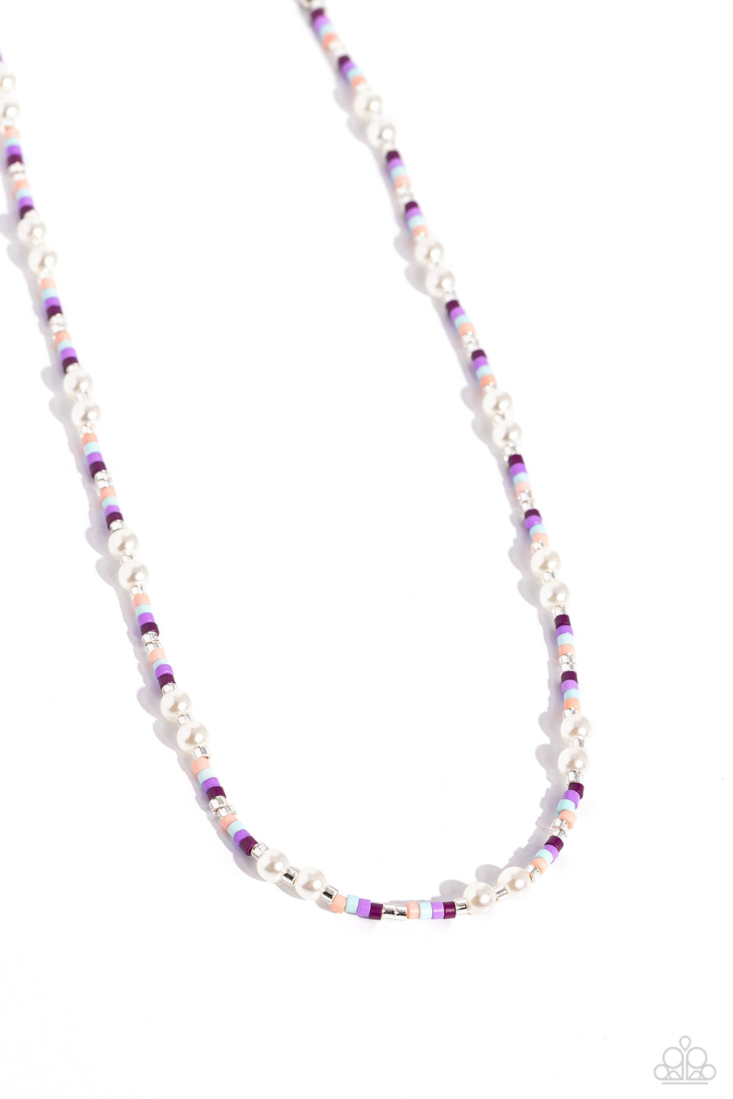 Colorblock Charm Purple Necklace