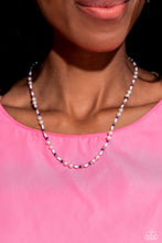 Load image into Gallery viewer, Colorblock Charm Purple Necklace