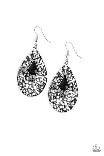 Modern Monte Carlo Black Earring