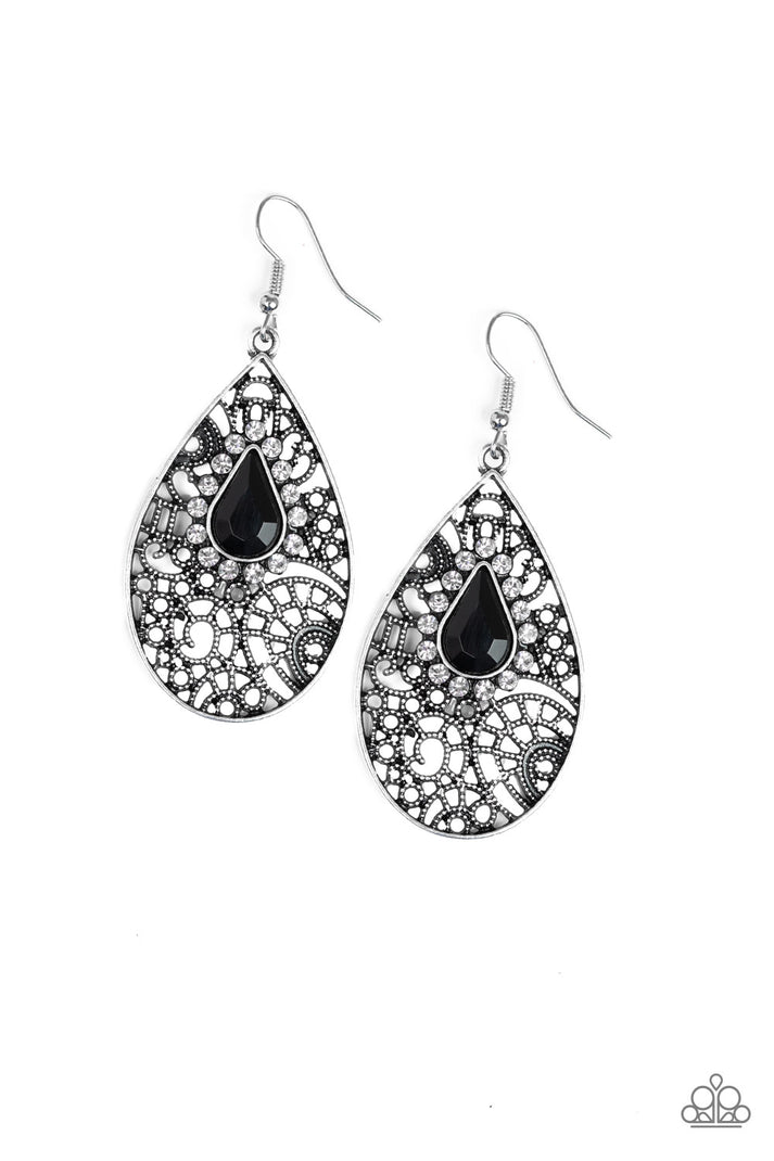 Modern Monte Carlo Black Earring