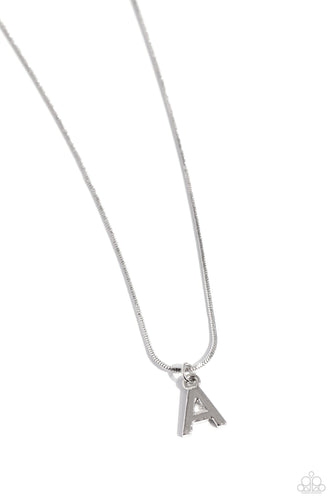Seize The Initial Silver Necklace - A