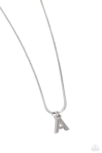 Seize The Initial Silver Necklace - A