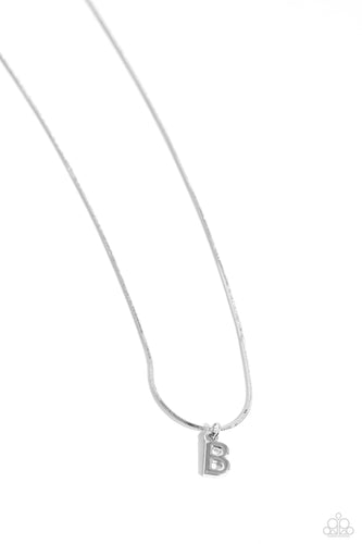 Seize The Initial Silver Necklace - B