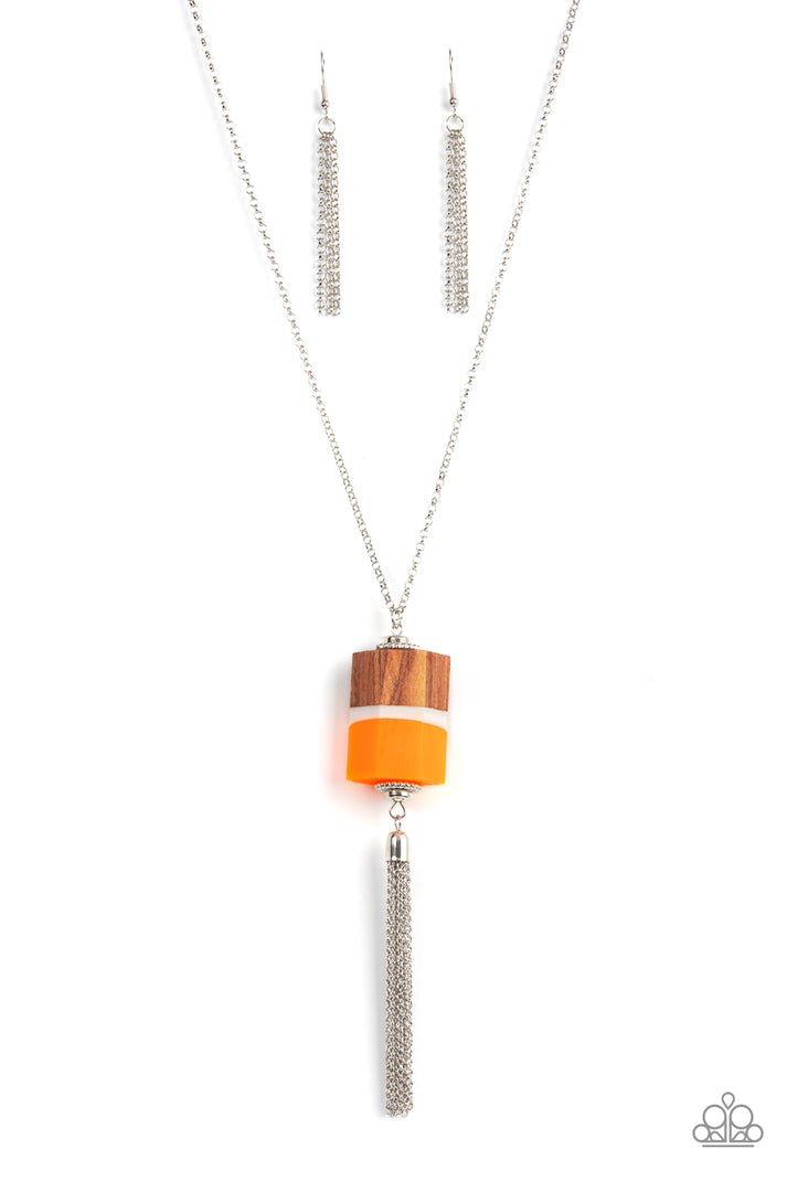 Reel It In Orange Necklace