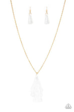 Load image into Gallery viewer, Triple The Tassel White Necklace